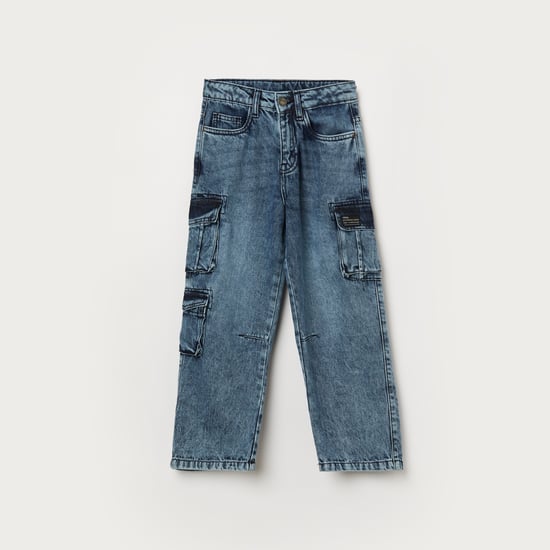 FAME FOREVER Washed Cargo Jeans