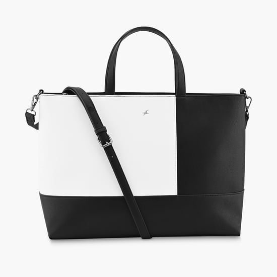 FASTRACK Colourblocked Laptop Bag White