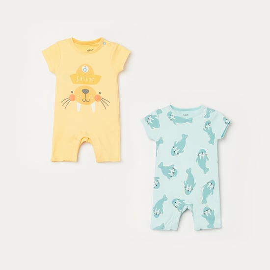 MINI KLUB Printed Romper - Pack of 2