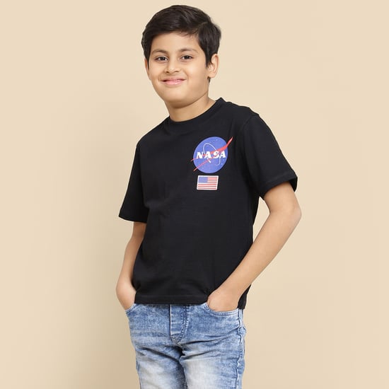KIDSVILLE Boys NASA Printed T-shirt