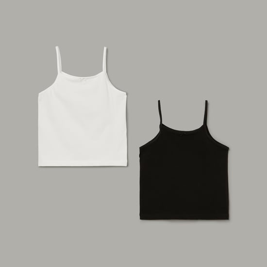 FAME FOREVER Solid Camisoles - Pack of 2