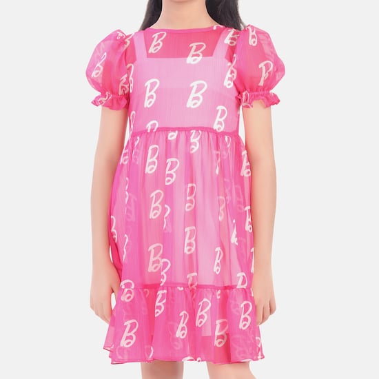 BARBIE Girls Printed A-line Dress