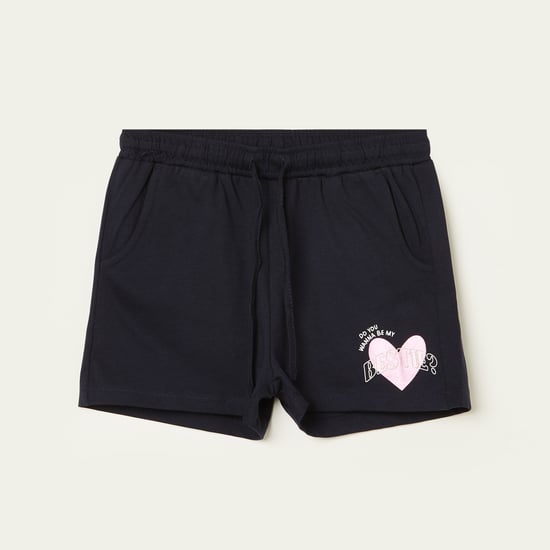 FAME FOREVER Printed Knit Shorts