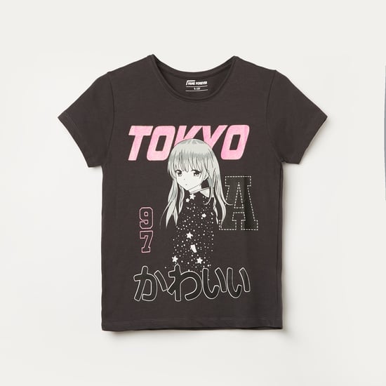 FAME FOREVER Graphic Print T-shirt