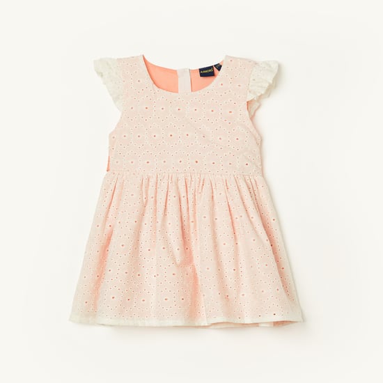 sachin and babi light blue dress Buy Juniors Embroidered Dress with Round Neck and Short Sleeves Online main image 1