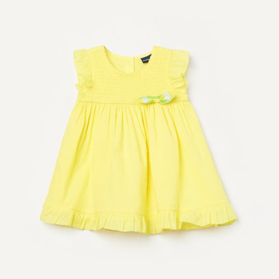 JUNIORS Smocked A-line Dress