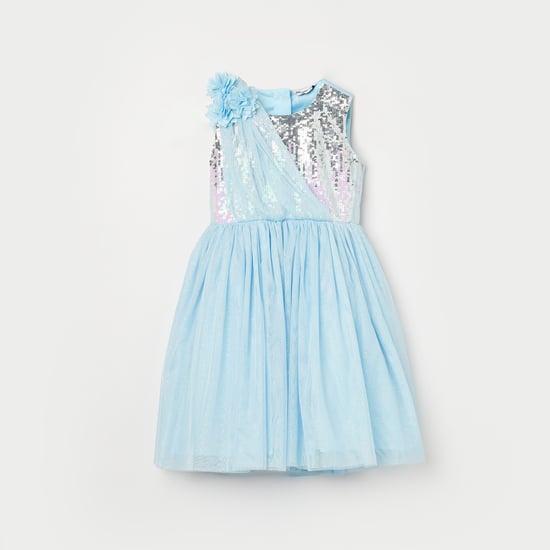 FAME FOREVER Sequinned Tulle Dress