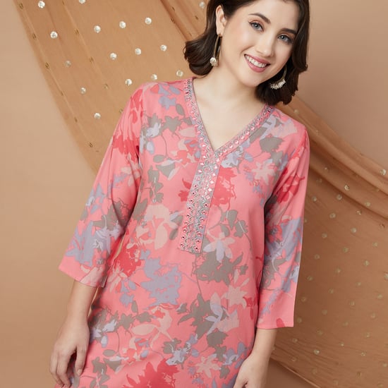 MELANGE Printed Straight Kurta