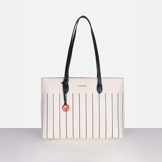 ALLEN SOLLY Striped Laptop Bag