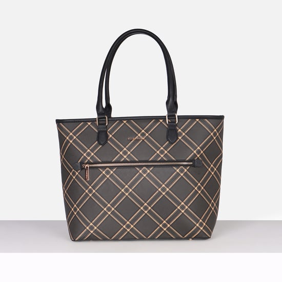 ALLEN SOLLY Checked Laptop Bag