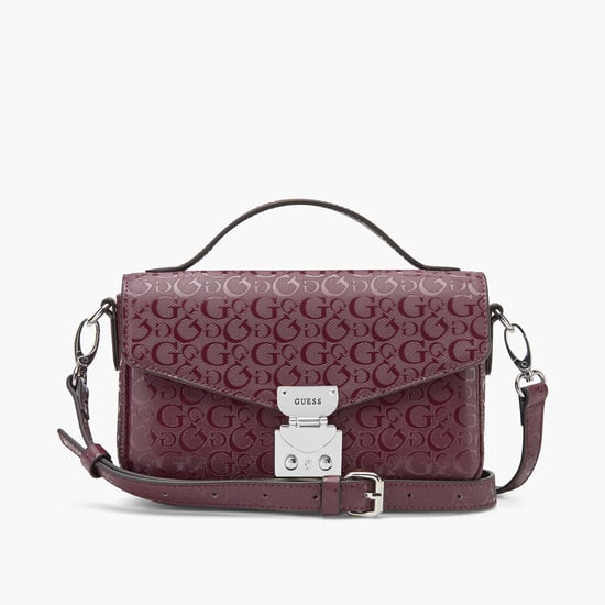 GUESS Monogram Print Sling Bag