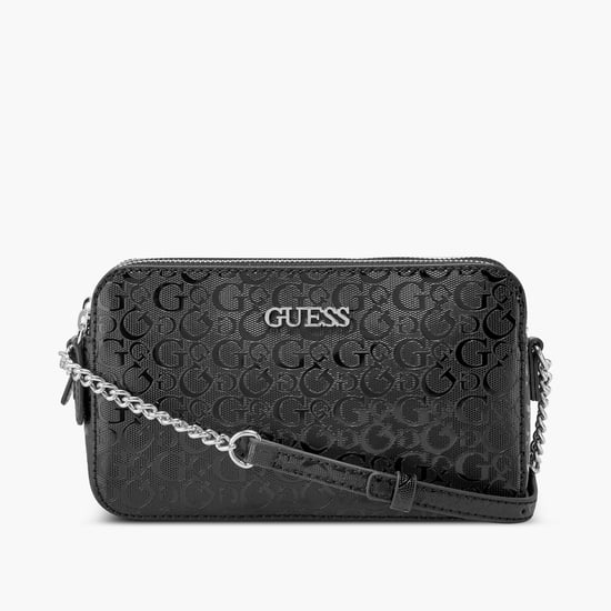 GUESS Logo Debossed Sling Bag