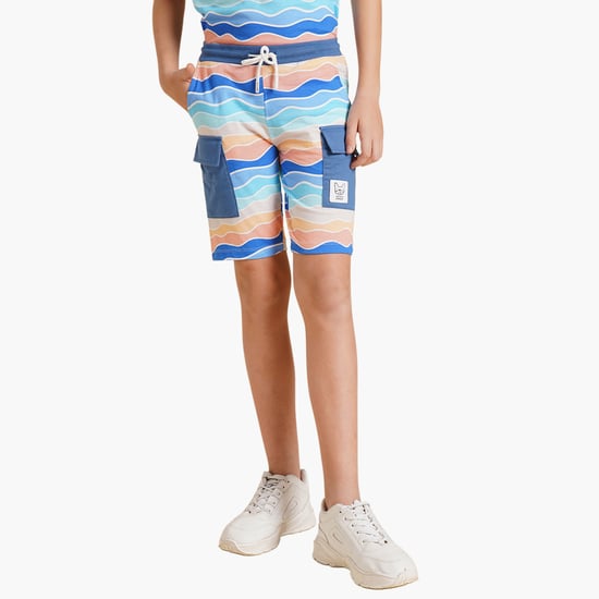 JACK JONES JUNIOR Printed Cargo Shorts