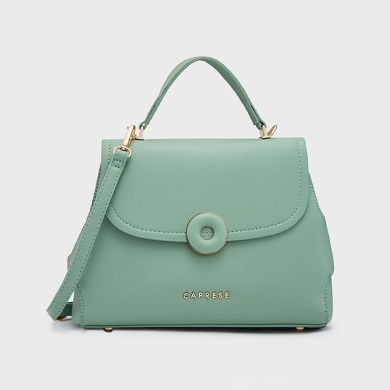 CAPRESE Solid Satchel Bag Green
