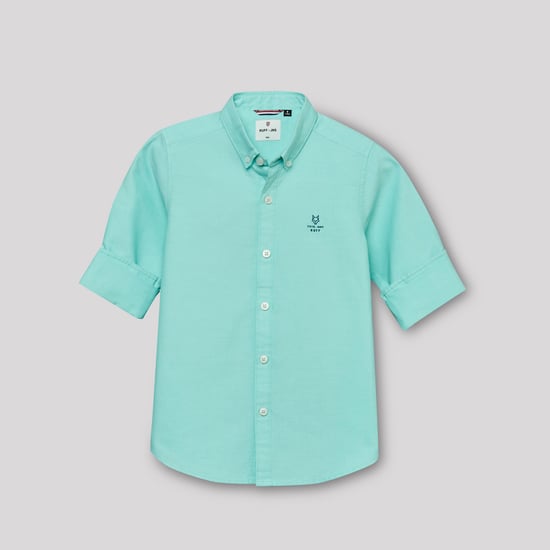 RUFF KIDS Solid Full Sleeves Shirt