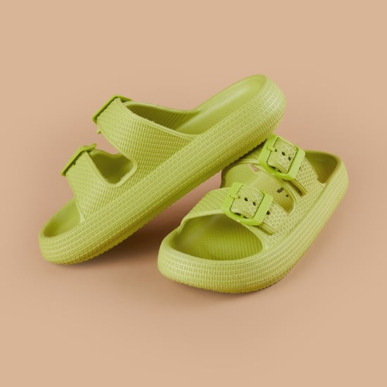 FAME FOREVER Double Buckle Sliders