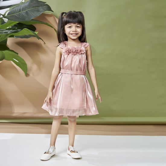 PEPPERMINT Floral Applique A-line Dress