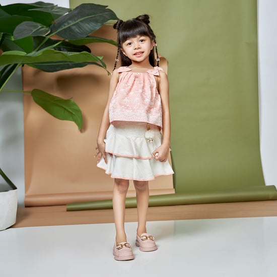 PEPPERMINT Embroidered Top with Tiered Skirt
