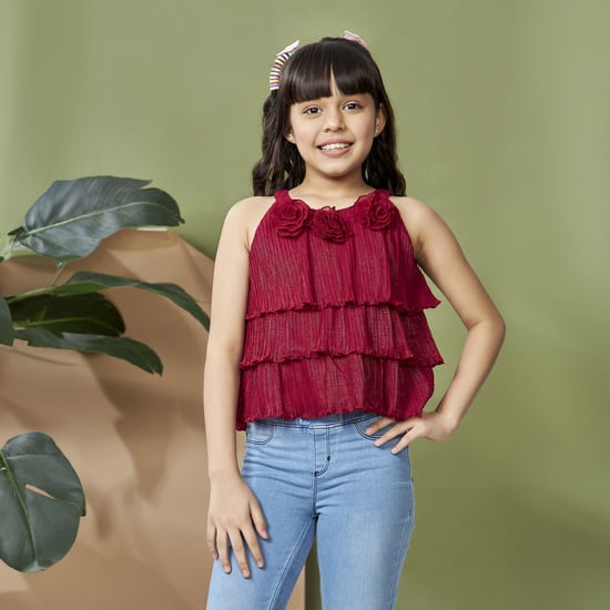 PEPPERMINT Applique Tiered Top
