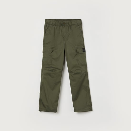 U.S. POLO ASSN. KIDS Solid Cargo Trousers