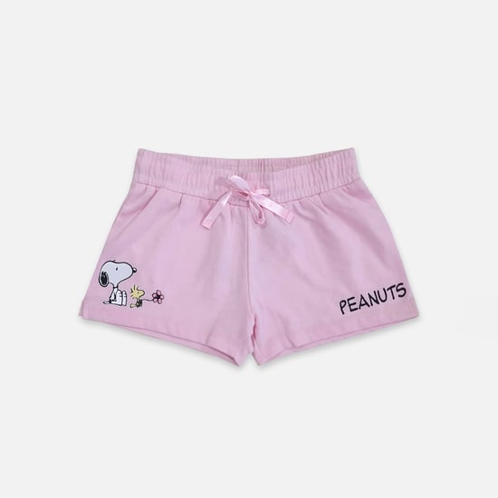 KIDSVILLE Girls Peanuts Printed Shorts