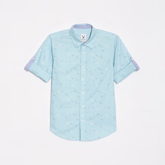 ALLEN SOLLY Printed Slim Fit Shirt