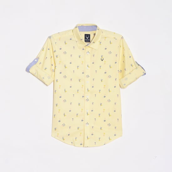 ALLEN SOLLY Printed Slim Fit Shirt