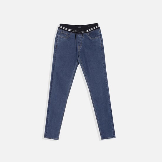 ALLEN SOLLY Washed Jogger Fit Jeans