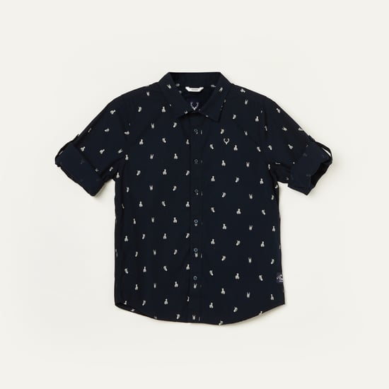 ALLEN SOLLY Printed Sport Fit Shirt