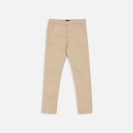 ALLEN SOLLY Solid Slim Fit Trousers