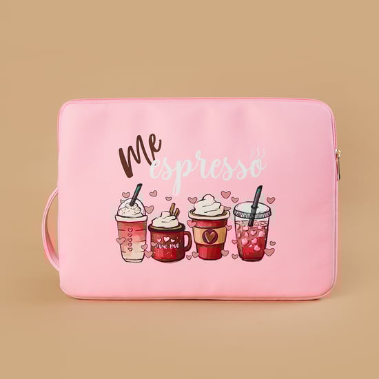 FAME FOREVER Graphic Print Laptop Sleeve Pink