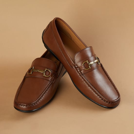 CODE Metal Accent Loafers