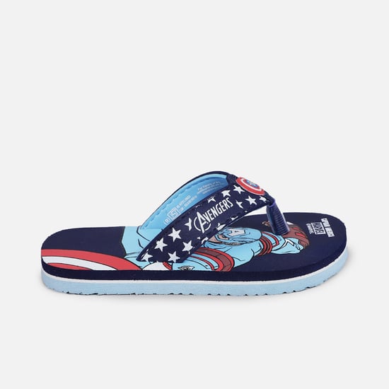 BIOWORLD Captain America Print Flip-Flops