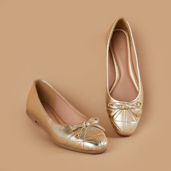 CODE Bow-Detailed Ballerinas