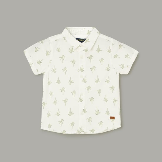 JUNIORS Tropical Print Shirt
