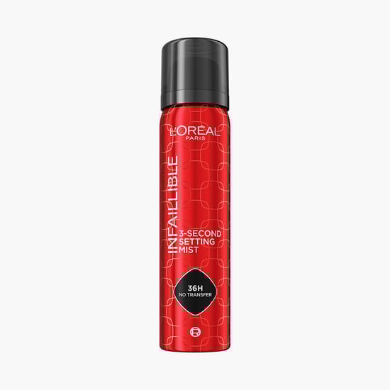 L'OREAL PARIS Infallible 3-Second Setting Spray, 36Hr Long Lasting Makeup - 75ml