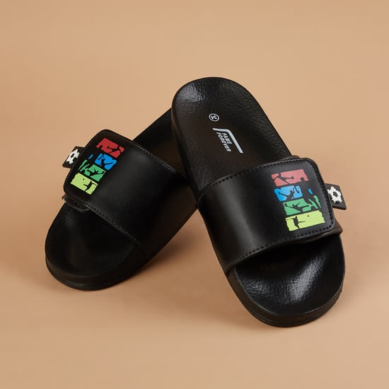 FAME FOREVER Printed Sliders with Velcro
