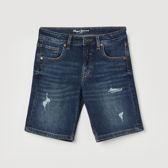 PEPE JEANS Stonewashed Denim Shorts