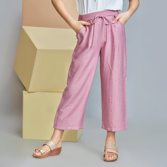 PEPPERMINT Pleated Straight Trousers