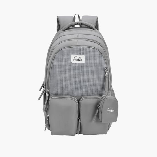 GENIE Ariana Checked Laptop Backpack with Pouch