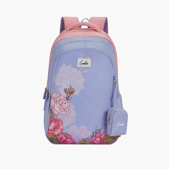 GENIE Juliet Floral Print School Backpack with Pouch