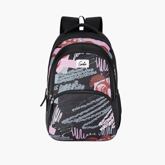 GENIE Orchid Printed Laptop Backpack With Raincover