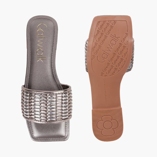 Cat Walk Catwalk Footwear For Ladies Women Basket-Weave Slip-On