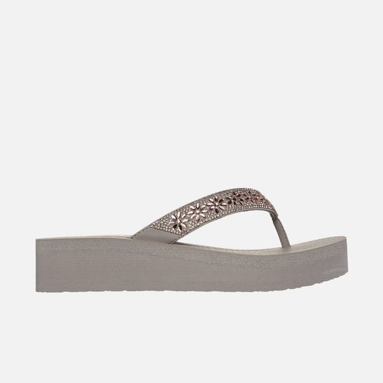 SKECHERS Vinyasa Wild Daisies Embellished Flip-Flops