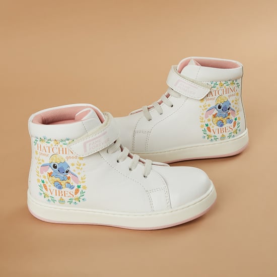 FAME FOREVER Lilo & Stitch Print High-Top Sneakers