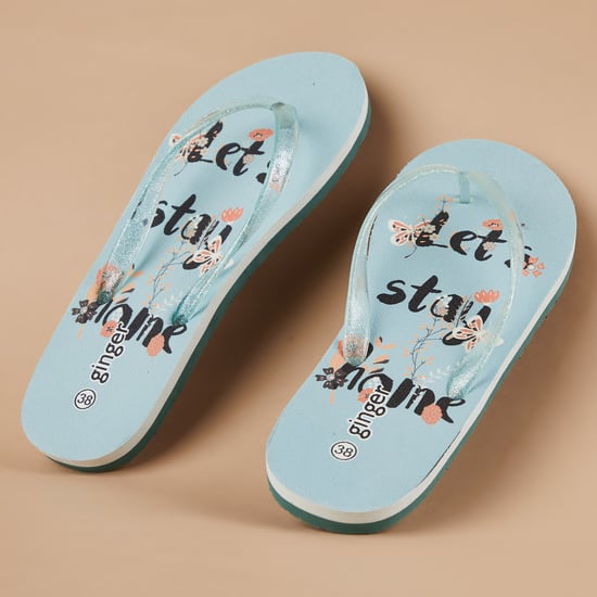 GINGER Printed V-straps Flip Flops
