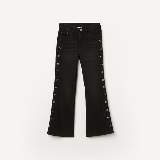 FAME FOREVER Girls Washed Bootcut Jeans