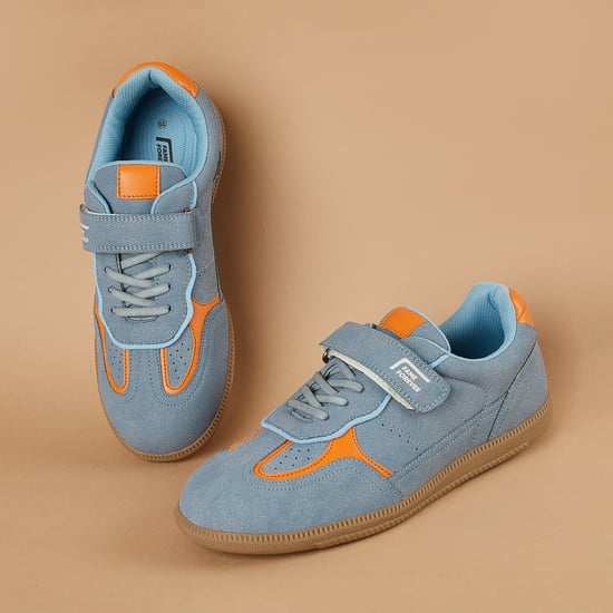 FAME FOREVER Contrast Trim Velcro Strap Shoes