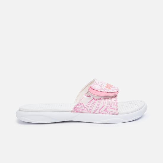 PUMA Royalcat Softride Floral Print Sliders