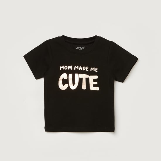 JUNIORS Metallic Print T-shirt